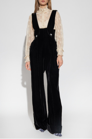 Black Velvet jumpsuit Gucci - SchaferandweinerShops Barbados